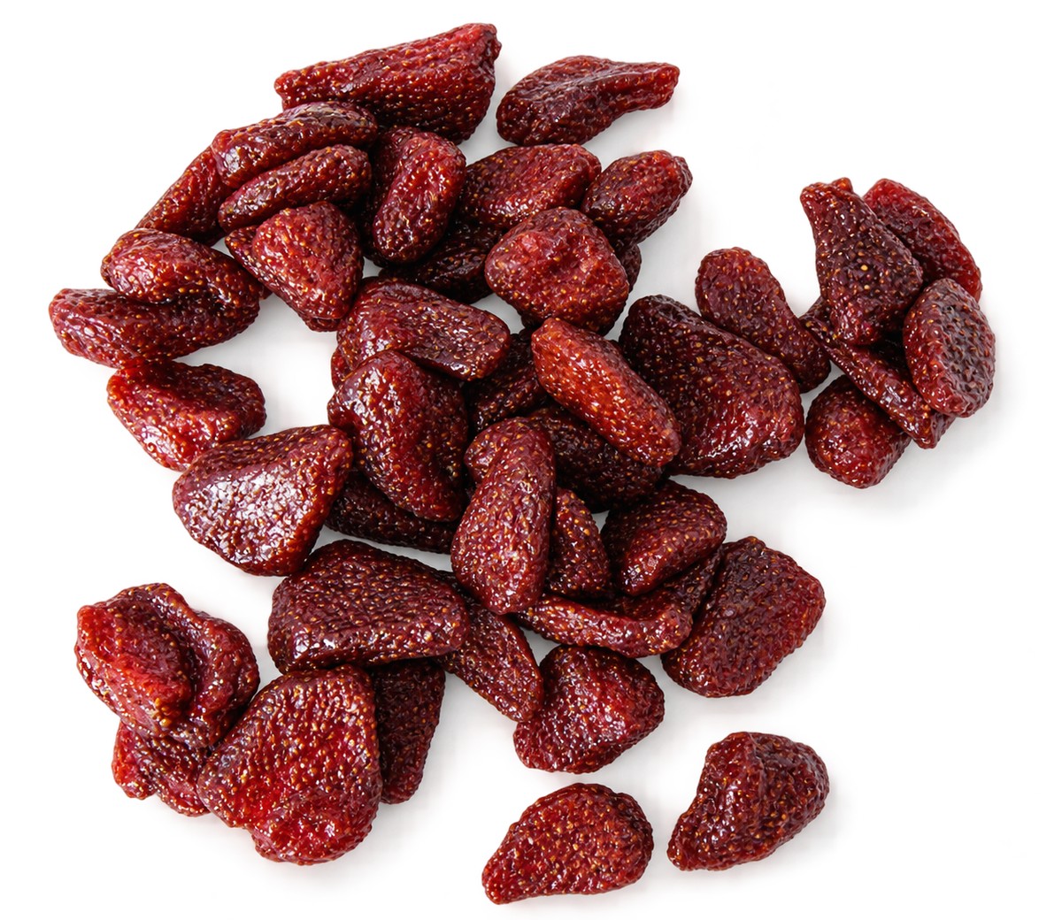 Apple juice infused dried strawberries