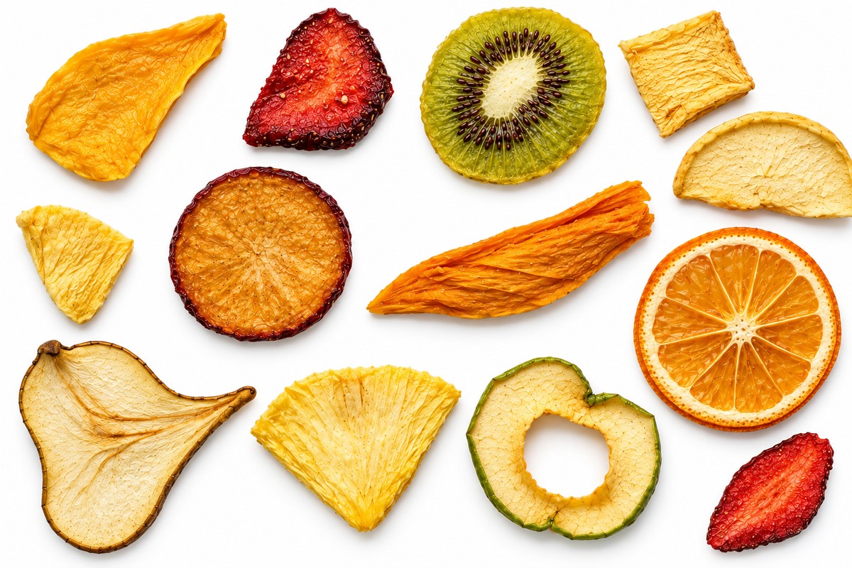 Assorted naturally dried fruit slices